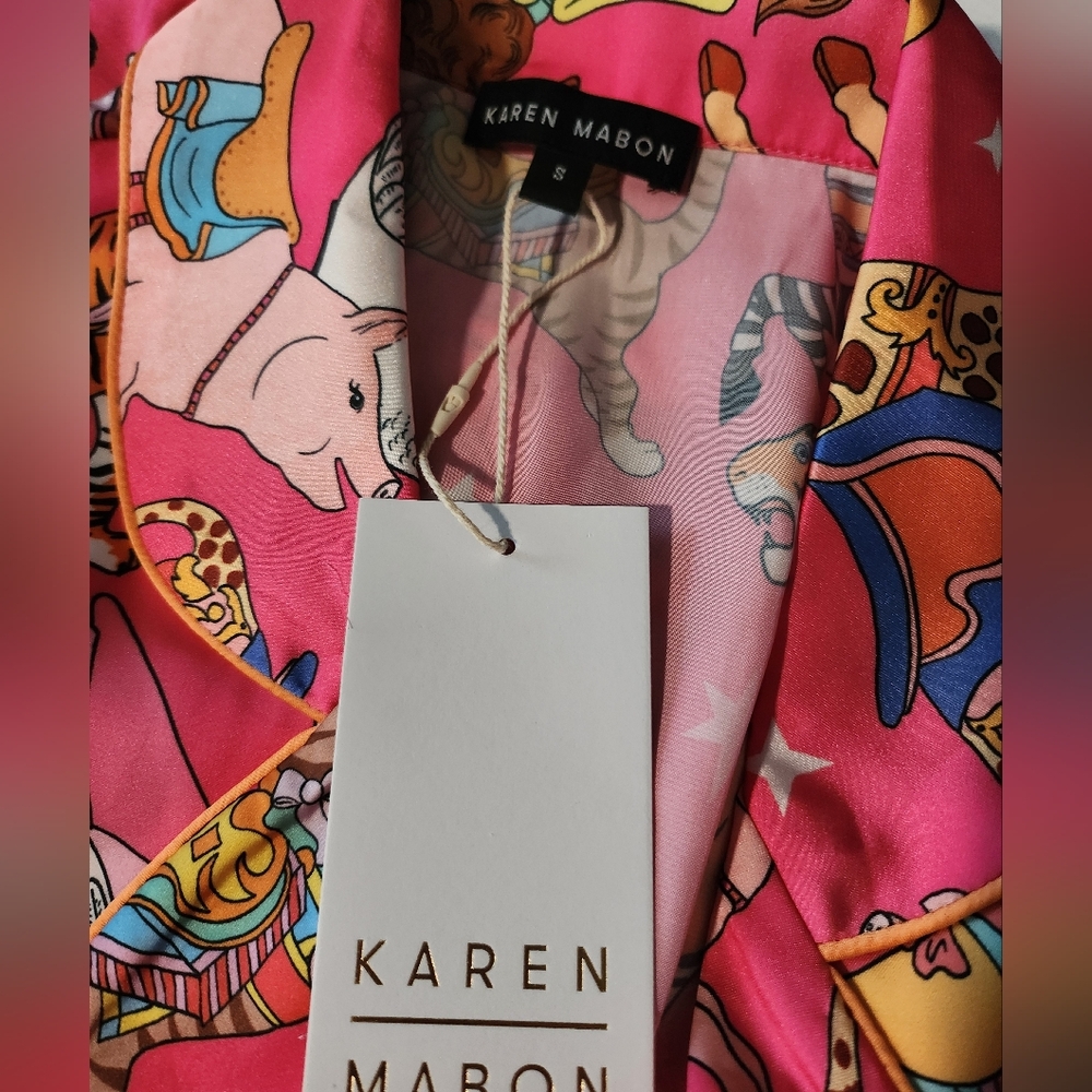 NEW Karen Mabon Long-Sleeve Carousel Pajama Set - Picture 6 of 10